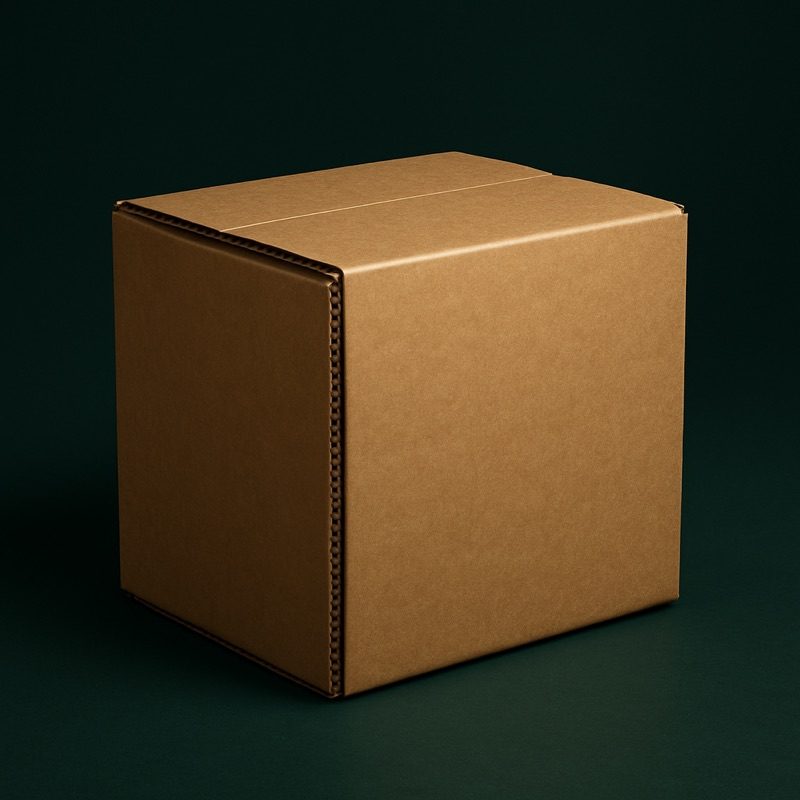 A kraft double-wall corrugated box