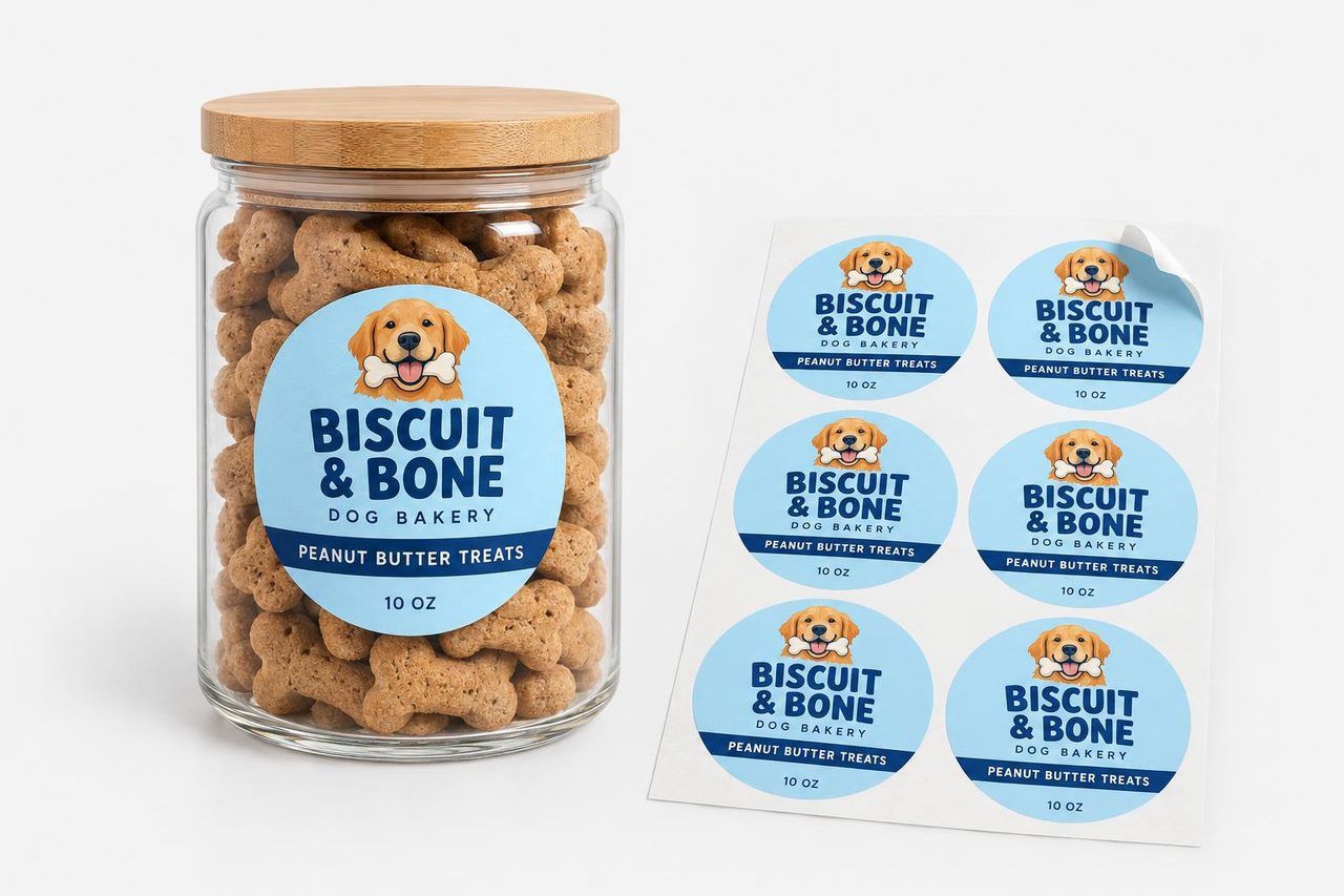 Pet treats labels