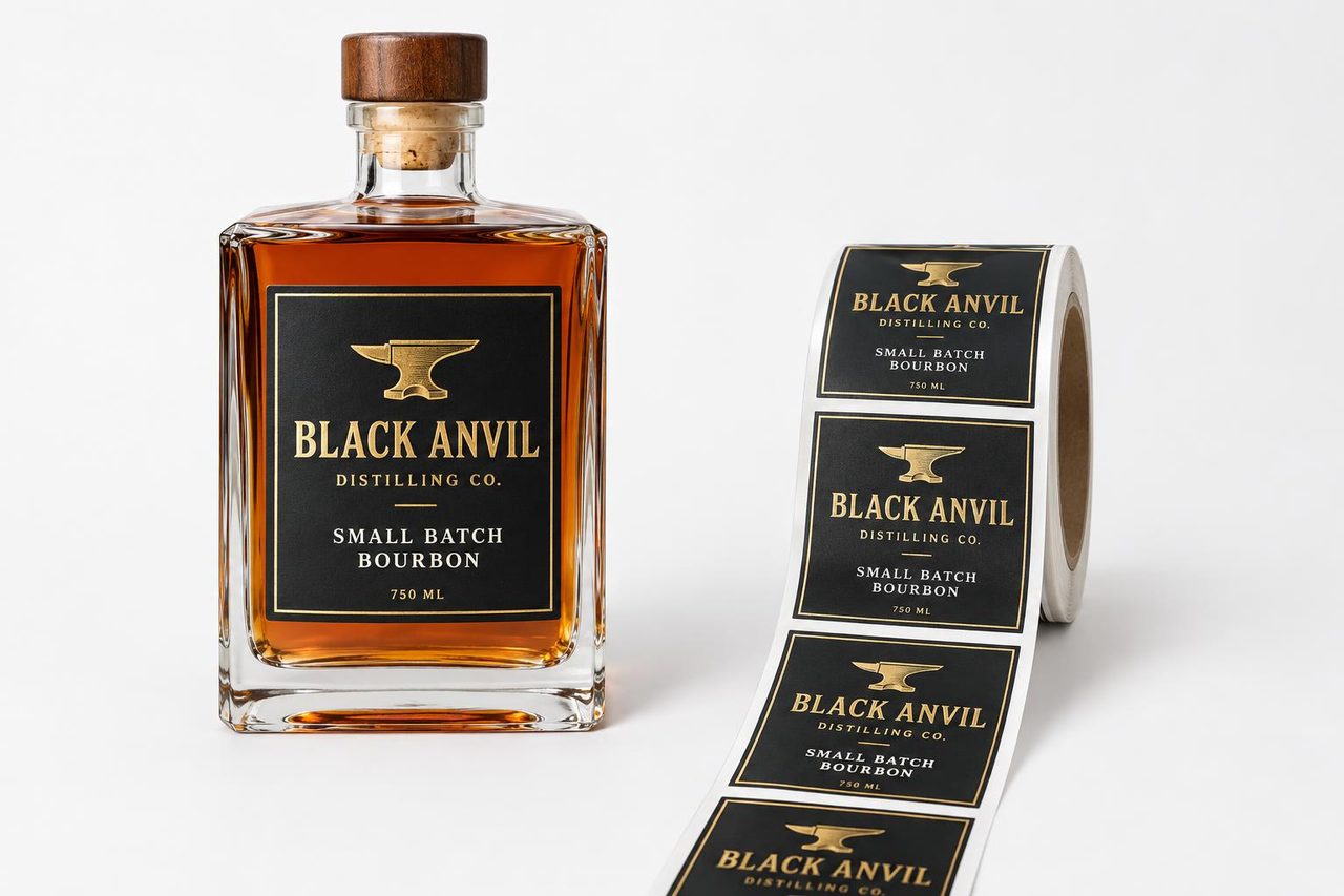 Gold foil labels